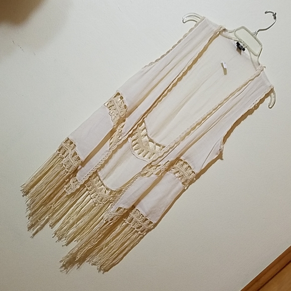 Rue21 Other - K. RUE 21 Fringed Vest/Cover Up